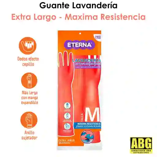 Guante De Lavanderia Extra Largo Maxima Resistencia Talla M