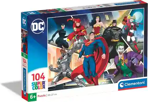 Rompecabezas 104 Piezas Comics Héroes Y Villanos Para Niños