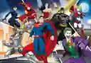 Rompecabezas 104 Piezas Comics Héroes Y Villanos Para Niños