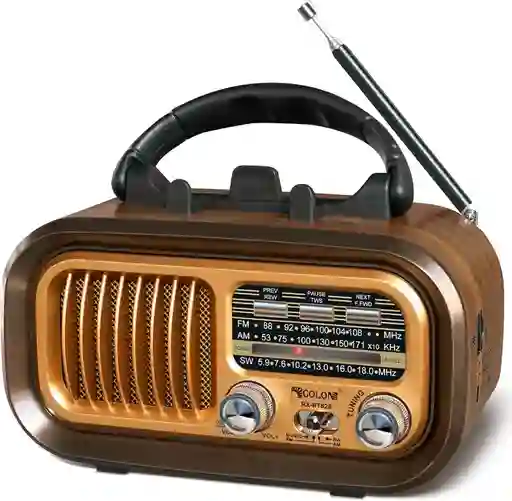 Radio Vintage Retro Café Bluetooth Portátil Am Fm Sw Compatible Con Tarjeta Micro Sd Usb