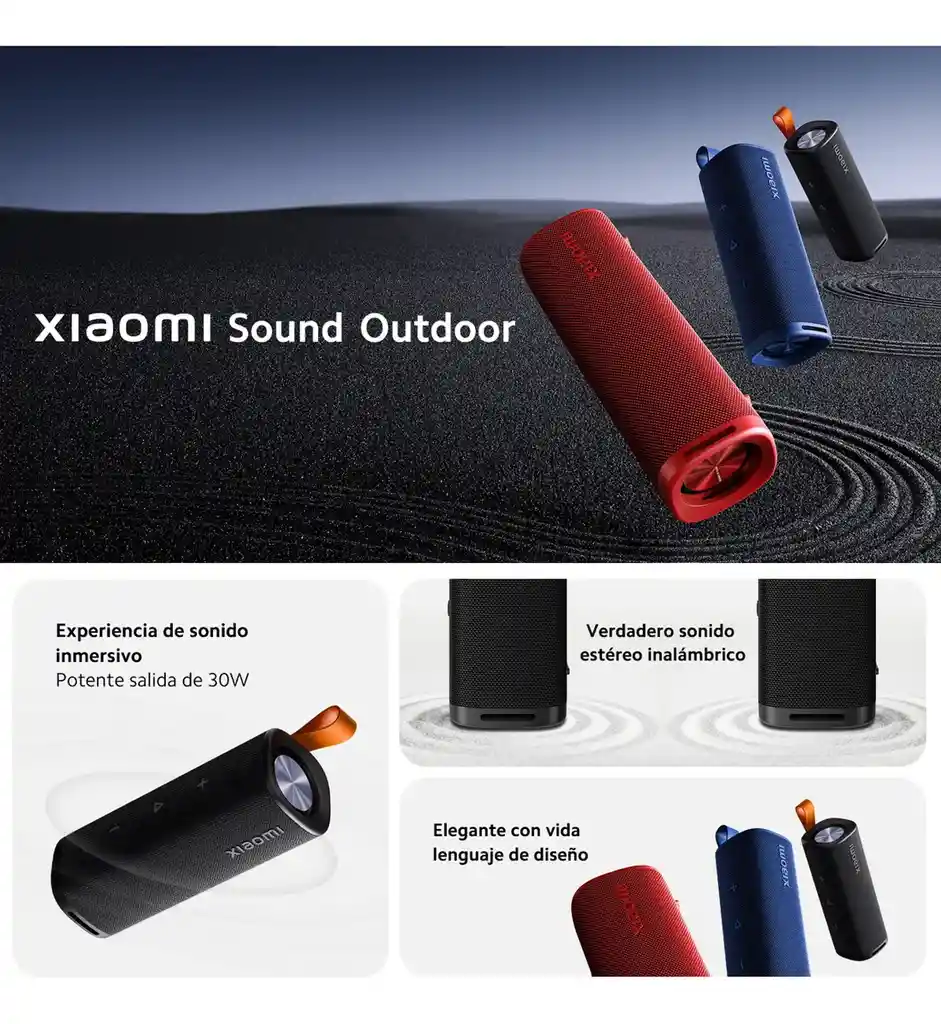 Bocina Portátil Xiaomi Sound Outdoor Negro
