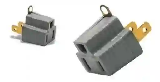 Enchufe Adaptador Electrico Gris De Goma