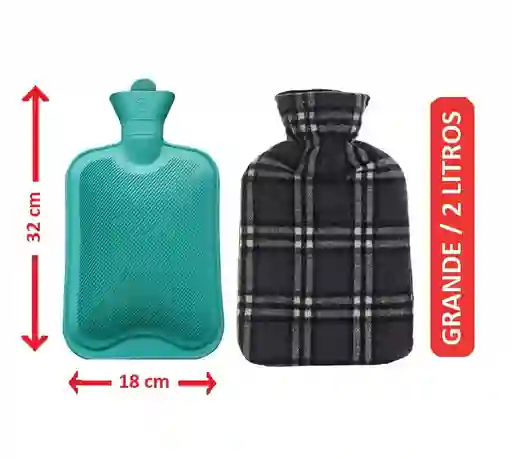 Bolsa Térmica De Agua Caliente 2 Litros Con Forro Fría Caliente Compresa Terapia