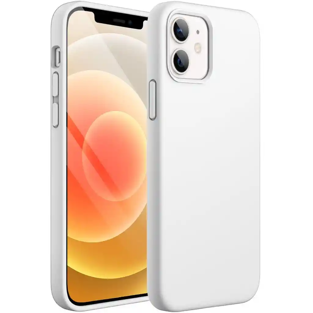 Silicone Case Iphone Iphone 12/12 Pro Blanco