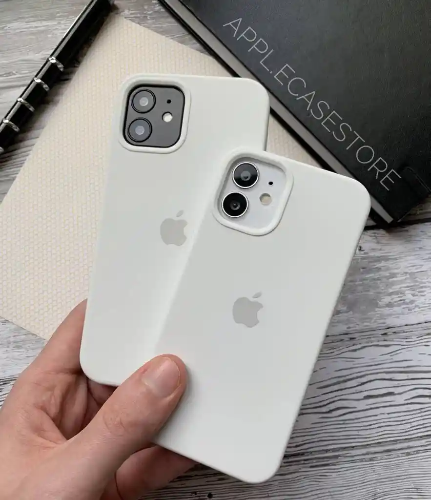 Silicone Case Iphone Iphone 12/12 Pro Blanco