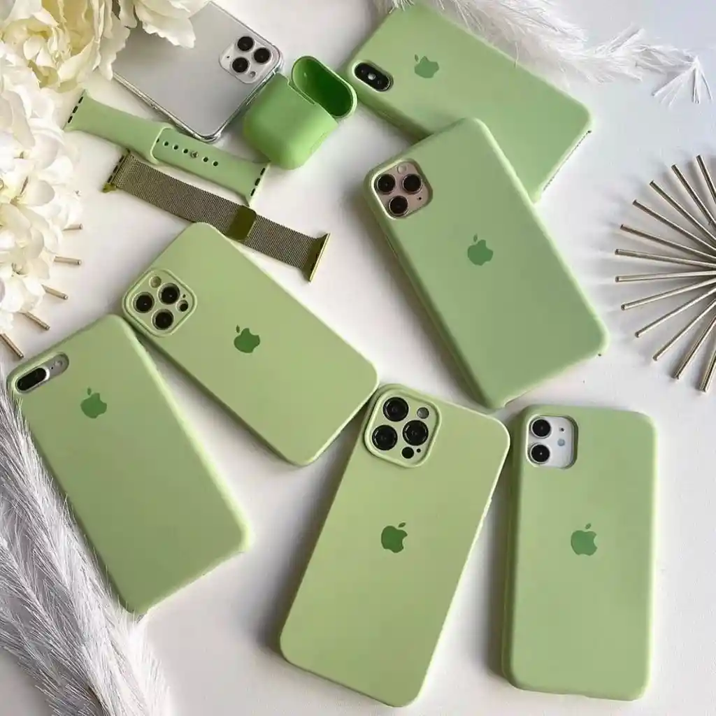 Silicone Case Iphone Iphone 12/12 Pro Verde Agua