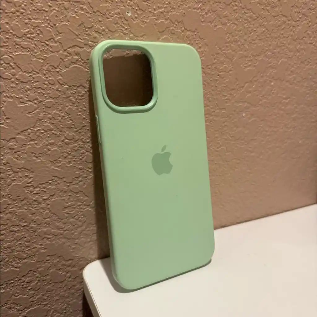 Silicone Case Iphone Iphone 12/12 Pro Verde Agua