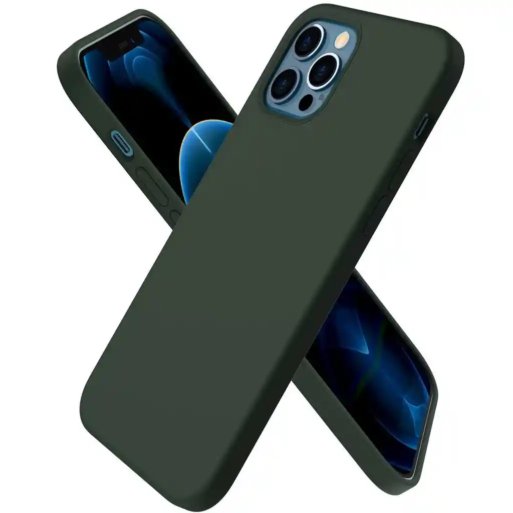 Silicone Case Iphone 12 Pro Max Verde Militar