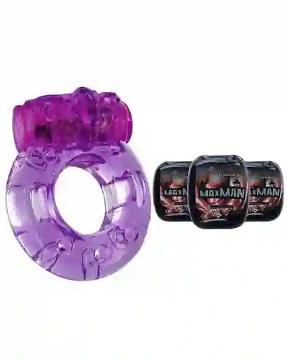 Potencia Y Placer: Anillo Vibrador + Potencializador Man Max