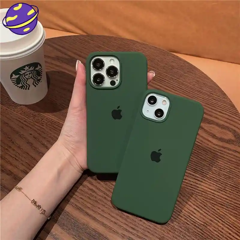 Silicone Case Iphone 13/14 Verde Oscuro