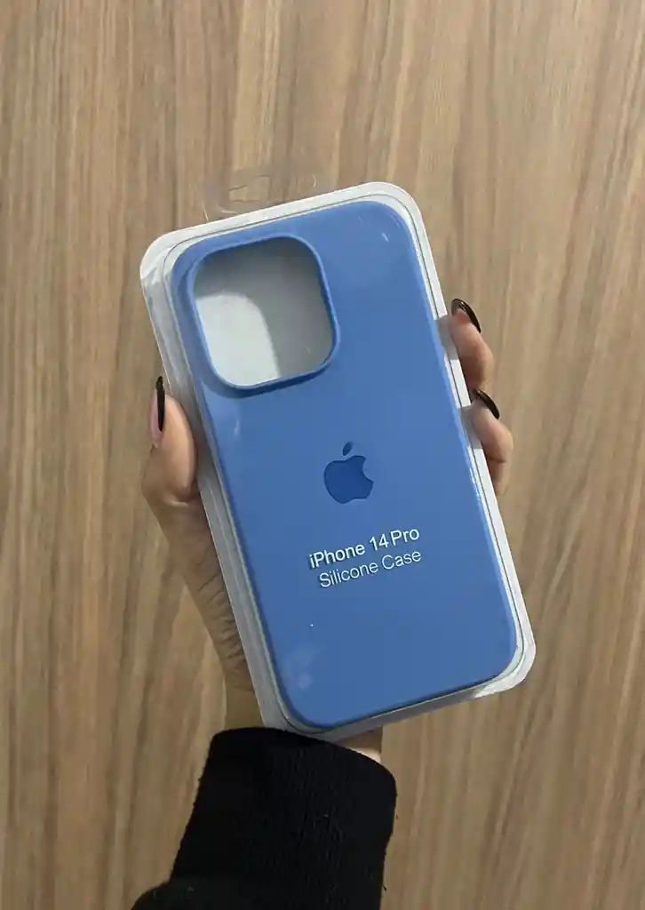 Silicone Case Iphone 14 Pro Azul
