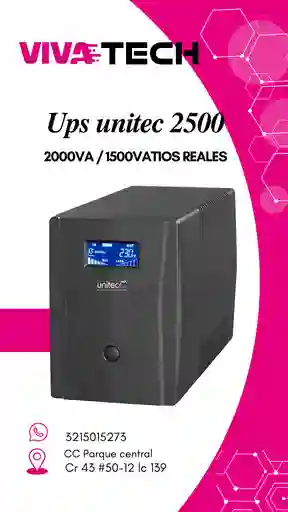 Ups 2500 - 2000va/1500 Vatios Reales