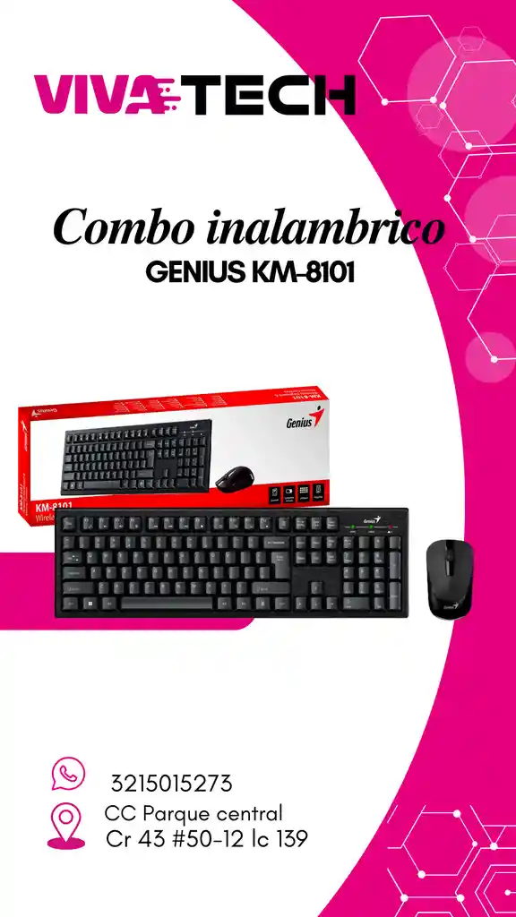 Combo Genius Km-8101 Inalambrico