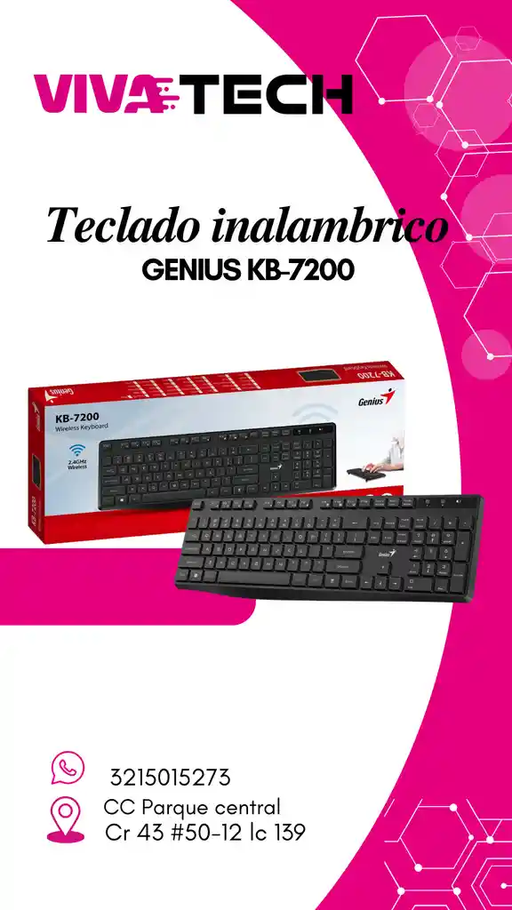 Teclado Inalambrico Genius Kb-7200