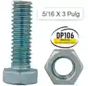 Tornillo Hexagonal 1/4 X 3 Pulg Con Tuerca X 1 Und