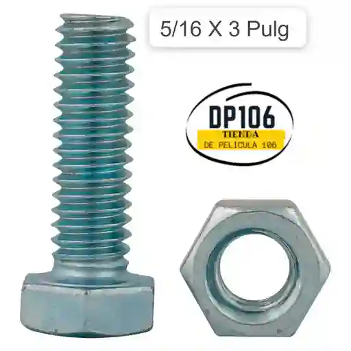 Tornillo Hexagonal 5/16 X 3 Pulg Con Tuerca X 1 Und