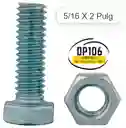 Tornillo Hexagonal 5/16 X 2 Pulg Con Tuerca X 1 Und