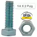 Tornillo Hexagonal 1/4 X 2 Pulg Con Tuerca X 1 Und