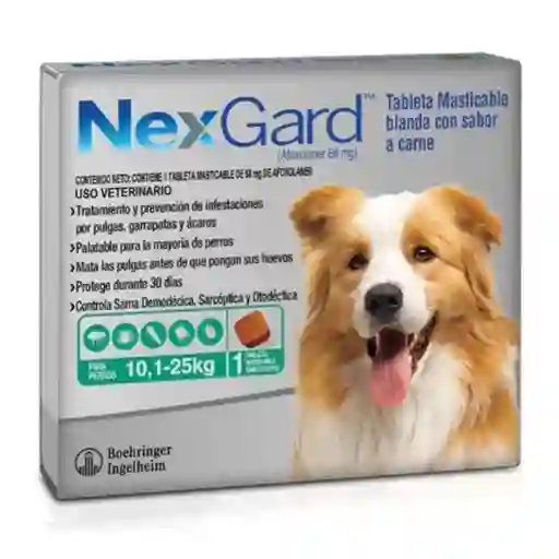 Nexgard Tableta Masticable Para Perros 10.1 - 25 Kg