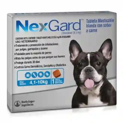 Nexgard Tableta Masticable Para Perros 4.1 - 10 Kg