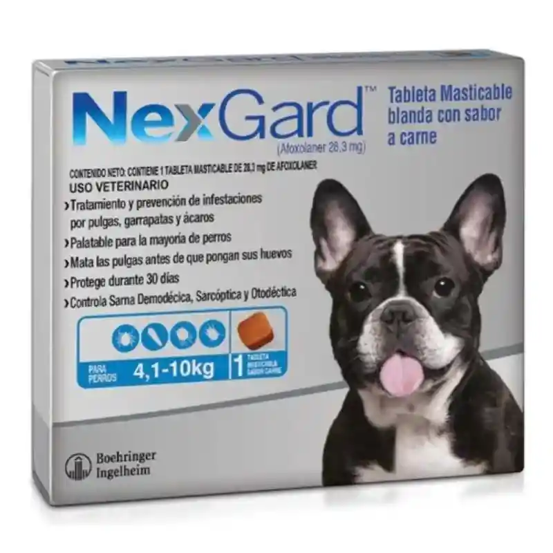 Nexgard Tableta Masticable Para Perros 4.1 - 10 Kg