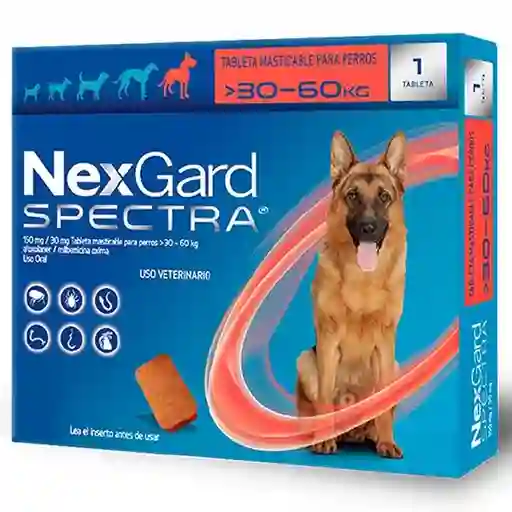 Nexgard Spectra Tableta Masticable Para Perros 30 - 60 Kg