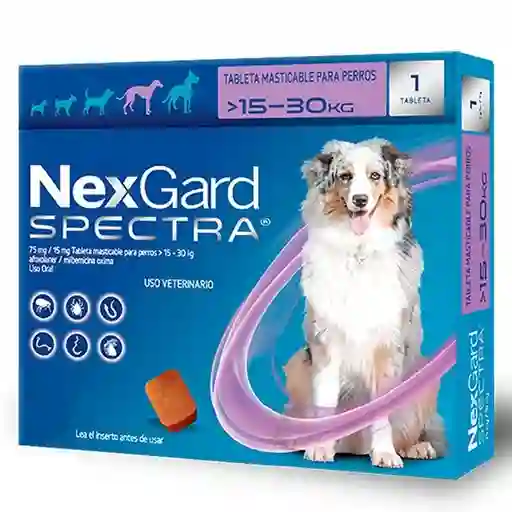 Nexgard Spectra Tableta Masticable Para Perros 15.1 - 30 Kg