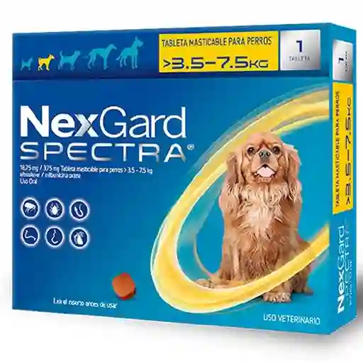 Nexgard Spectra Tableta Masticable Para Perros 3.5 - 7.5 Kg
