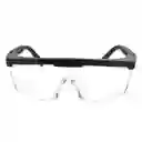 Gafas De Laboratorio Lentes De Seguridad Transparente Marco Negro Ajustables Para Adulto Y Niño