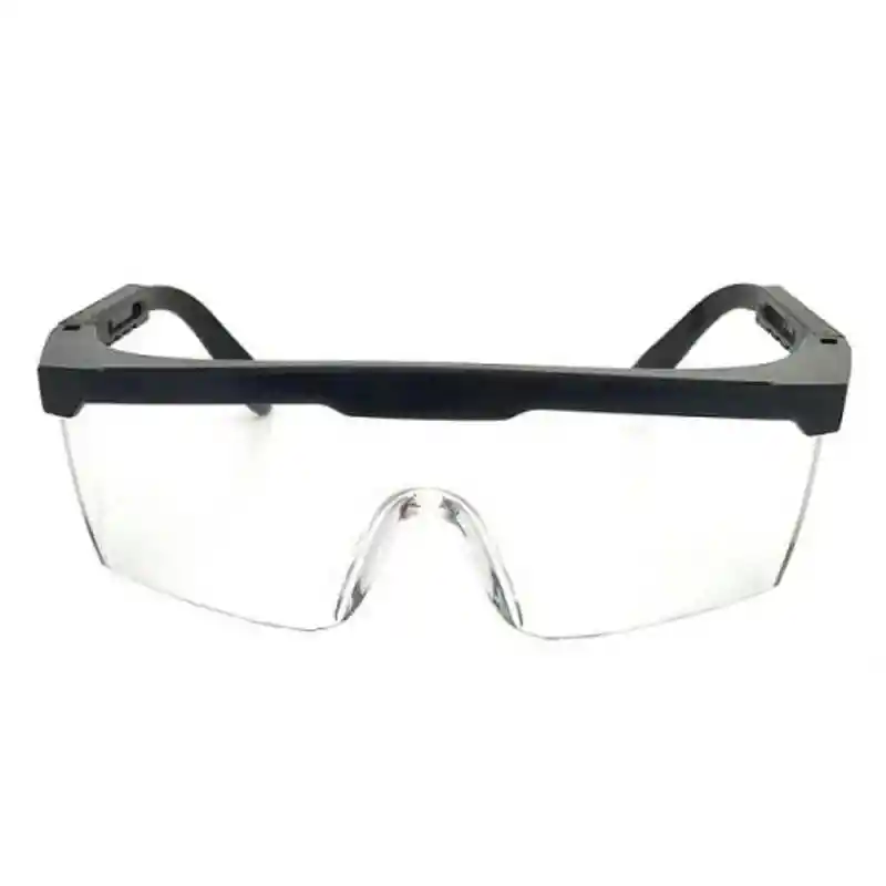 Gafas De Laboratorio Lentes De Seguridad Transparente Marco Negro Ajustables Para Adulto Y Niño