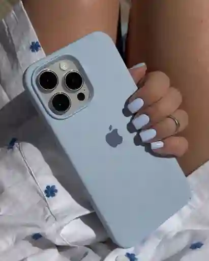 Silicone Case Iphone 14 Pro Max Azul Bebe