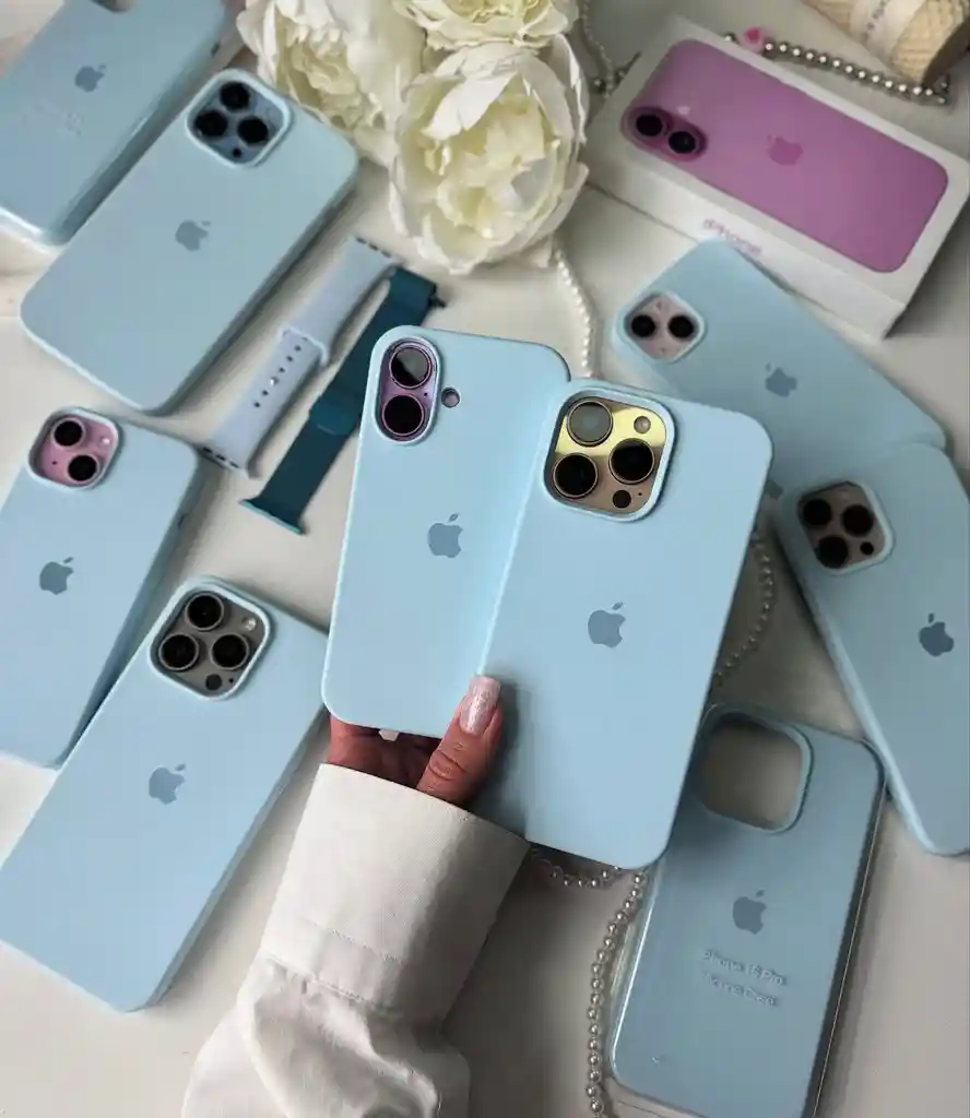 Silicone Case Iphone 14 Pro Max Azul Bebe