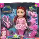 Juguete Muñeca Sirena Con Accesorios Luz Y Sonido