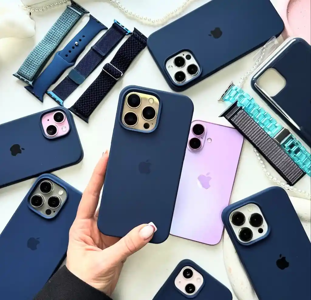 Silicone Case Iphone 14 Pro Max Azul Oscuro