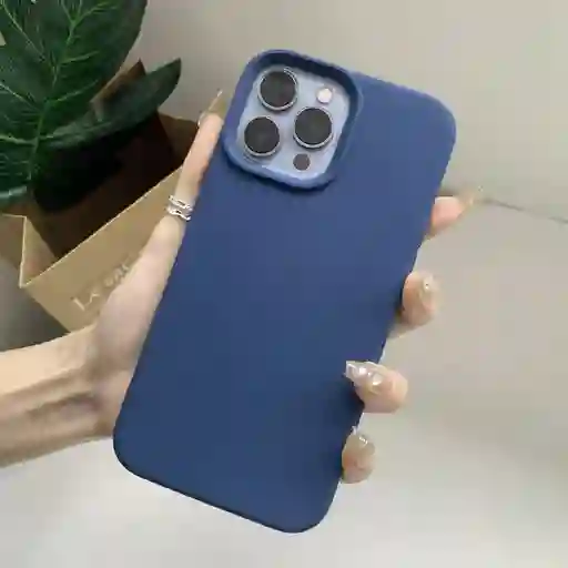Silicone Case Iphone 14 Pro Max Azul Oscuro