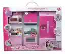 Set Mini Cocina Luces Y Sonido Accesorios Compatible Barbie