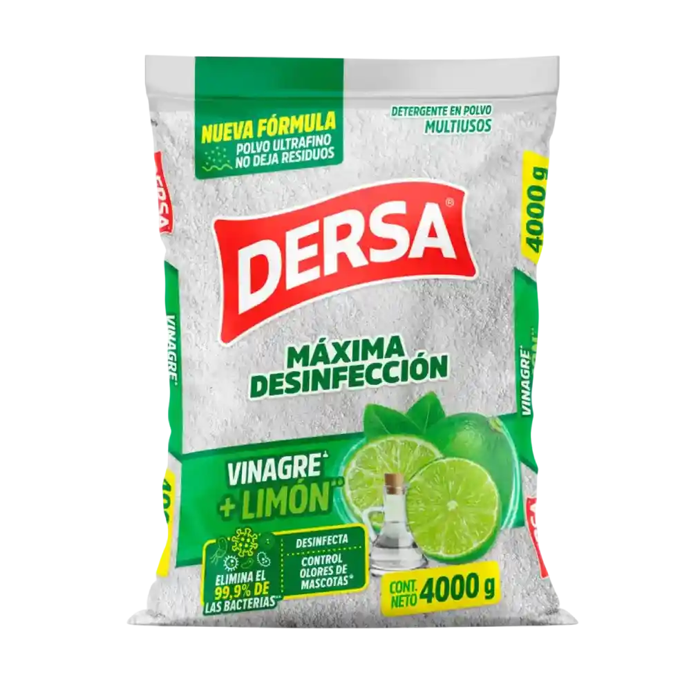 Detergente En Polvo As Multiusos Dersa - Vinagre Limón