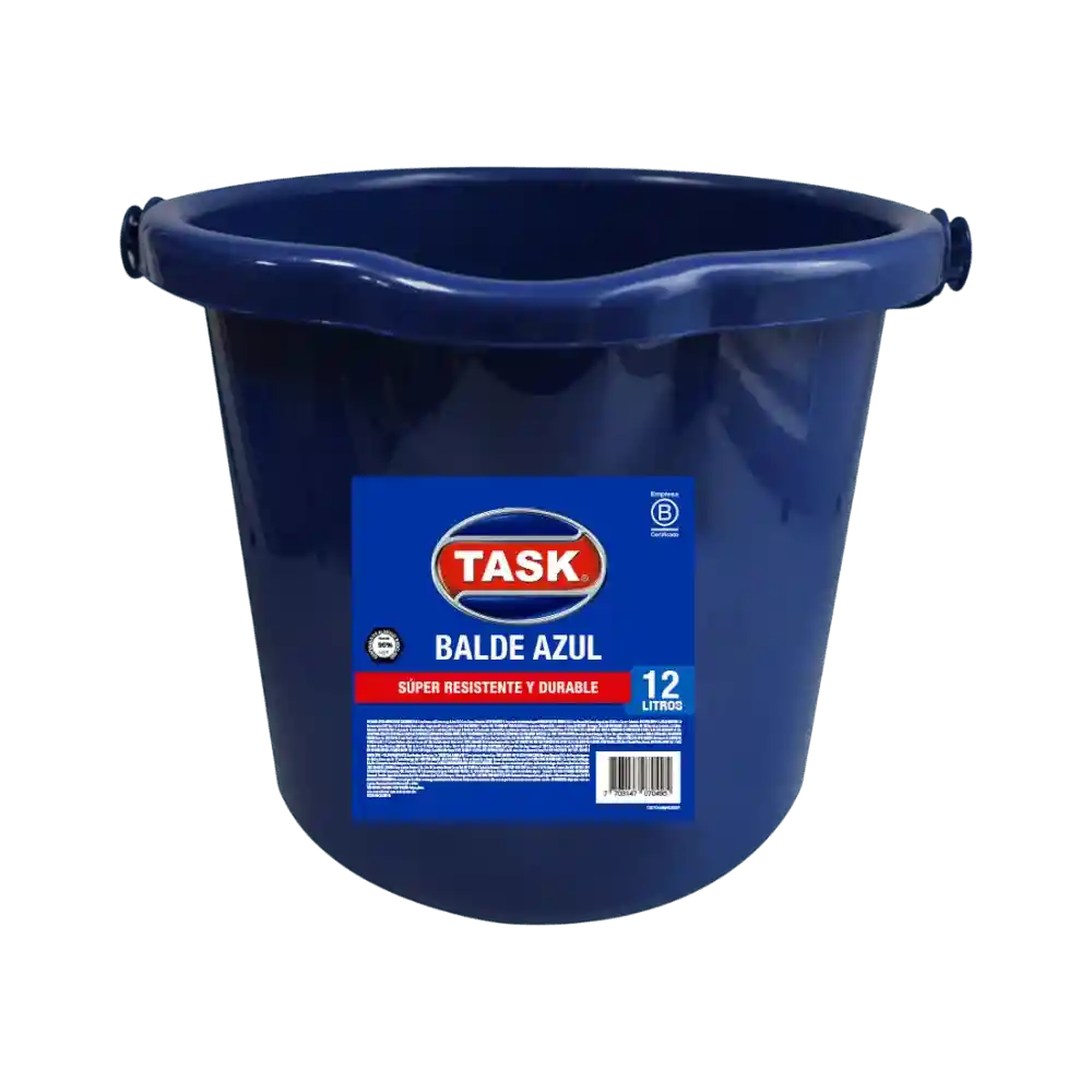 Balde Plástico 12 Litros Task - Azul