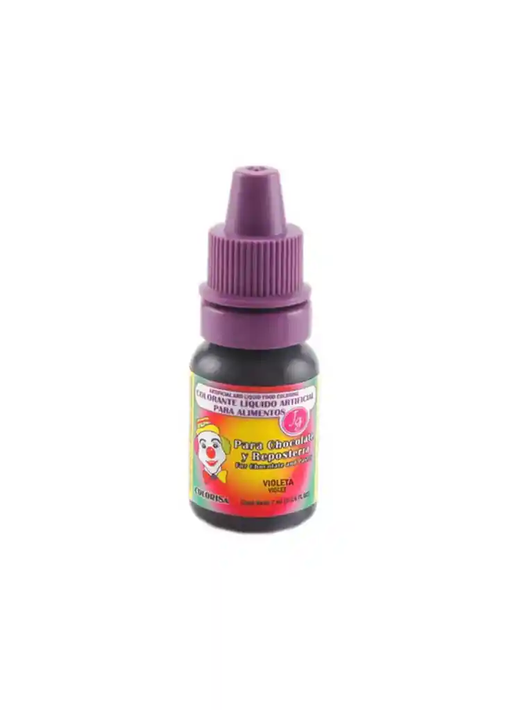 Colorante Alimento Vegetal Liquido Marca Payasito Color Violeta