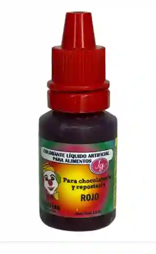 Colorante Alimento Vegetal Liquido Marca Payasito Color Rojo