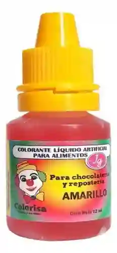 Colorante Alimento Vegetal Liquido Marca Payasito Color Amarillo