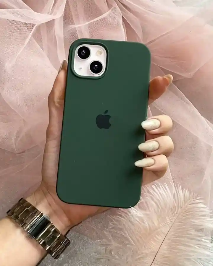 Silicone Case Iphone 15 Verde Oscuro