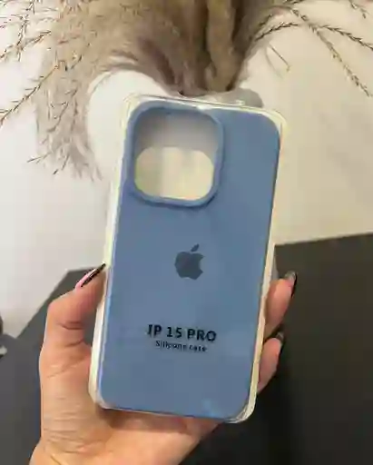 Silicone Case Iphone 15 Pro Azul