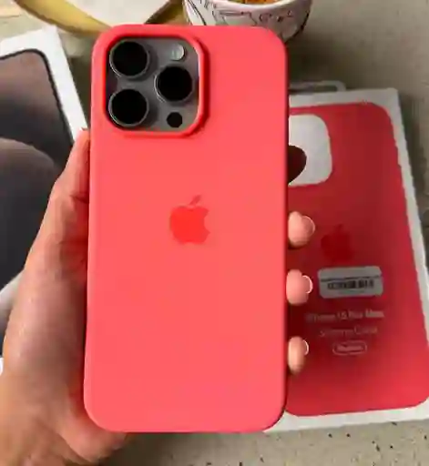 Silicone Case Iphone 15 Pro Max Salmon