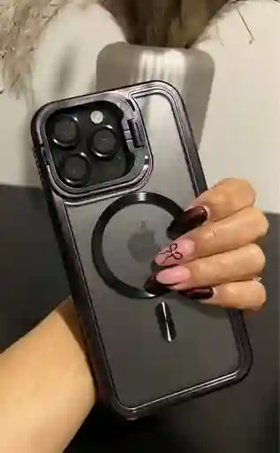 Case Metal Holder Iphone 15 Pro Max Negro