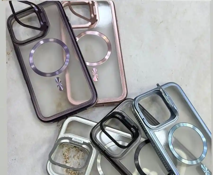 Case Metal Holder Iphone 15 Pro Max Negro