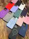 Silicone Case Magsafe Iphone 15 Pro Max Morado