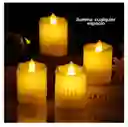 Vela Led De Pila Amarilla Derretida Pequeña Luz Cálida 4cm Alto