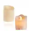 Vela Led De Pila Amarilla Derretida Pequeña Luz Cálida 4cm Alto