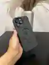 Silicone Case Soporte Iphone 15 Pro Max Gris Oscuro
